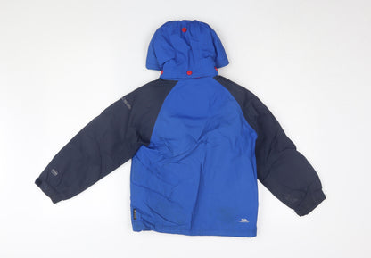 Trespass Boys' Blue Puffer Jacket Size 7 Waterproof Winter Wear