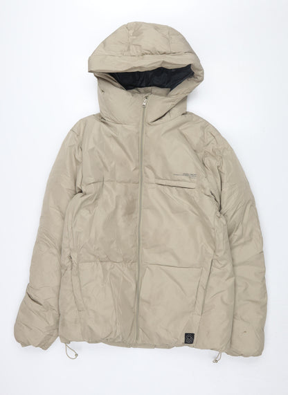 Mens UK Size S Pull&Bear Beige Puffer Jacket