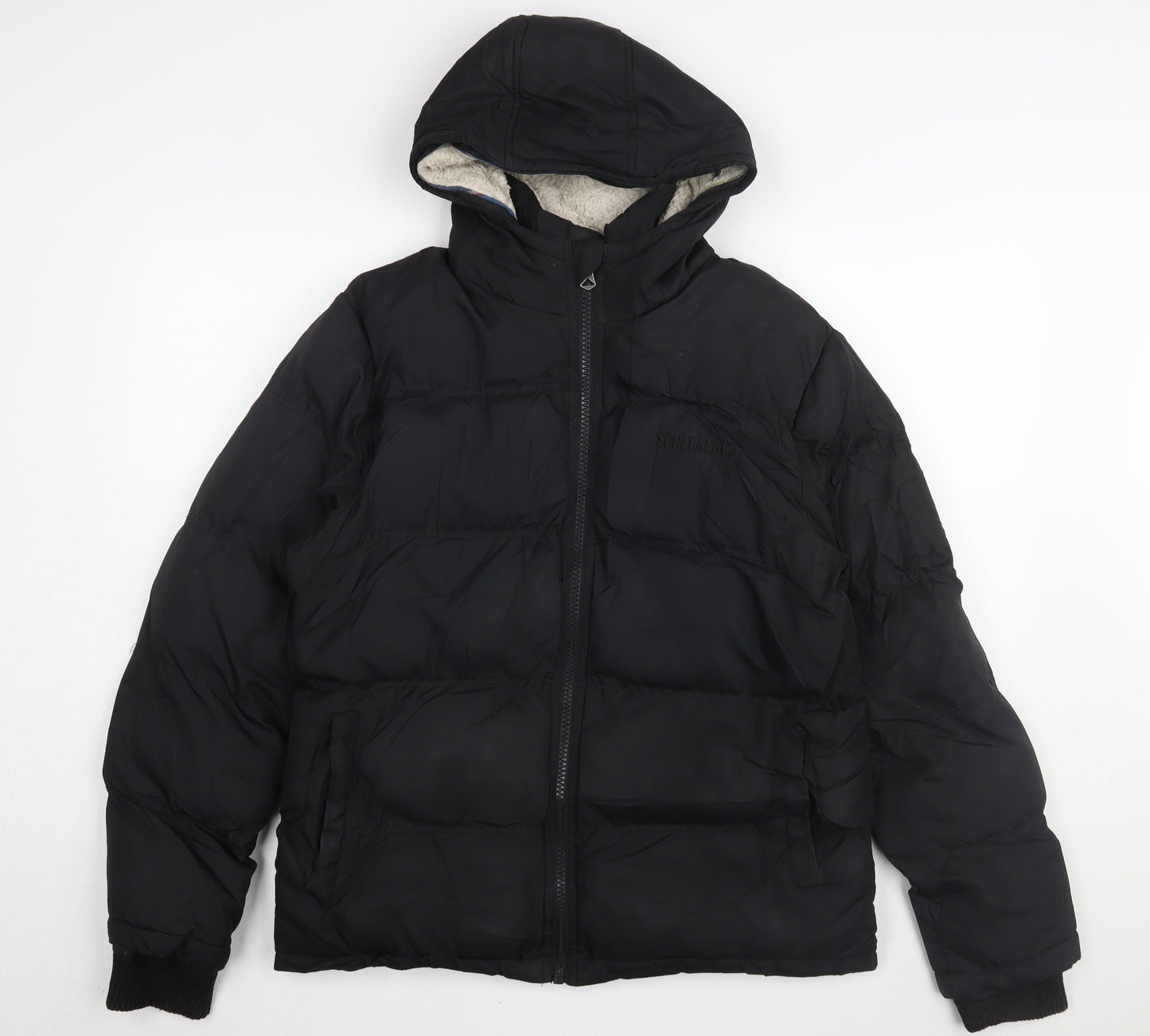 Mens UK Size S SoulCal & Co Black Puffer Jacket