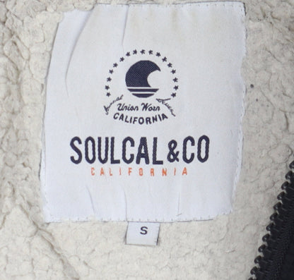 Mens UK Size S SoulCal & Co Black Puffer Jacket