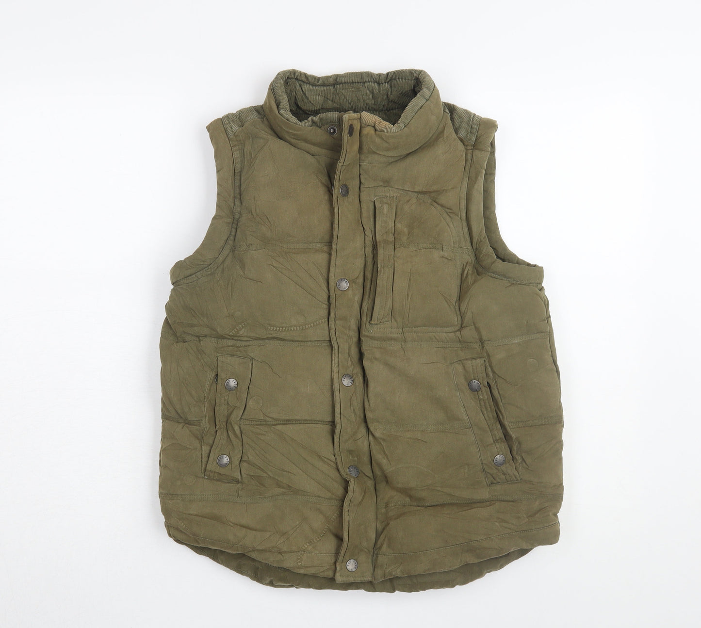 Fat Face Girls Green Bodywarmer 12-13 Years, Cotton Lined