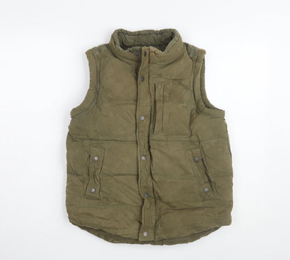 Fat Face Girls Green Bodywarmer 12-13 Years, Cotton Lined