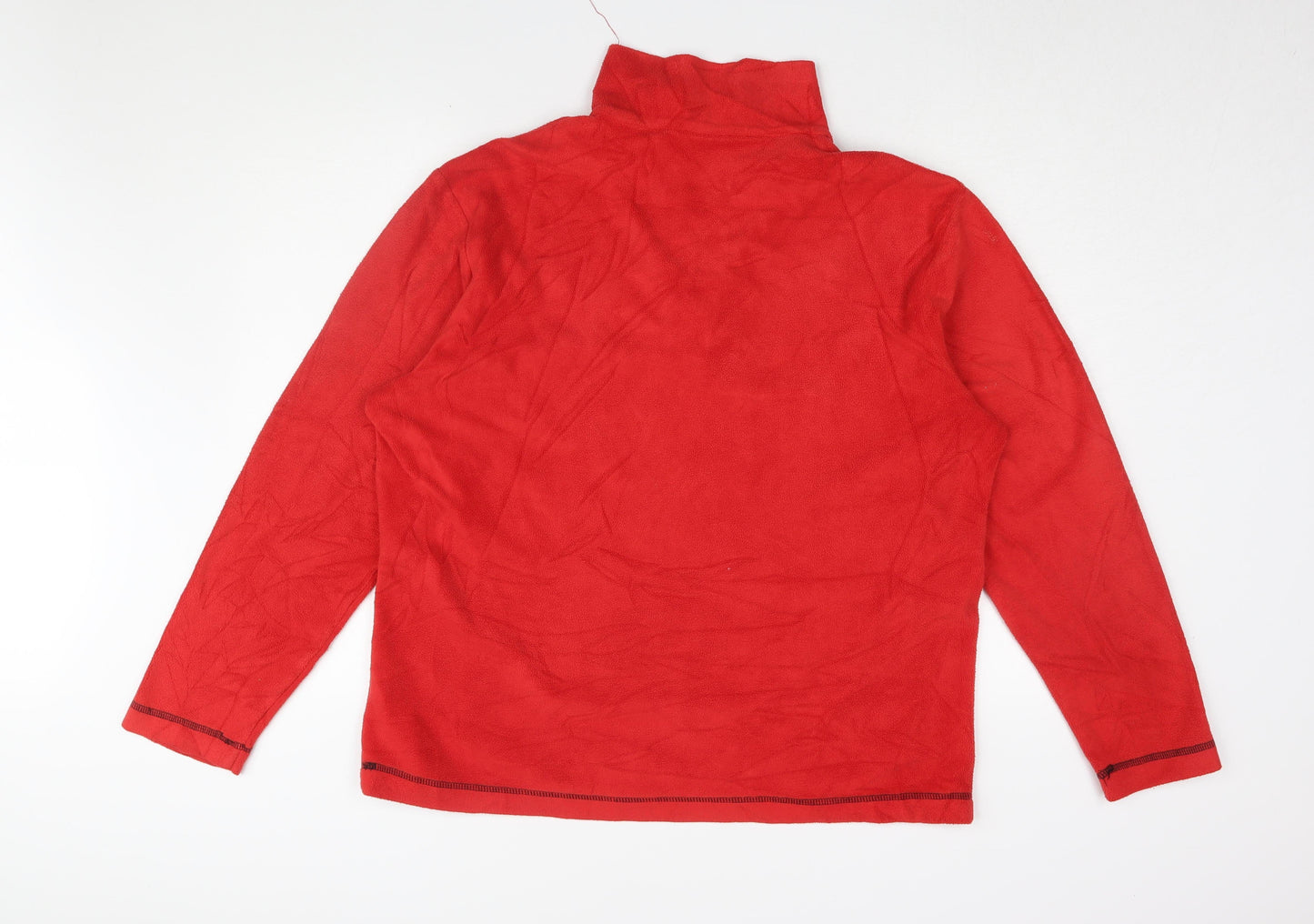 Mens UK Size L Campri Red 1/2 Zip Sweatshirt