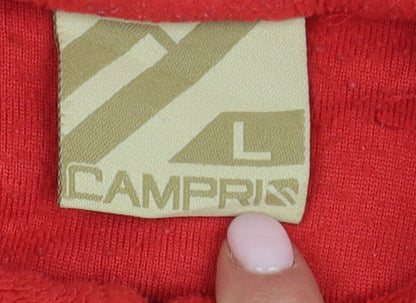 Mens UK Size L Campri Red 1/2 Zip Sweatshirt