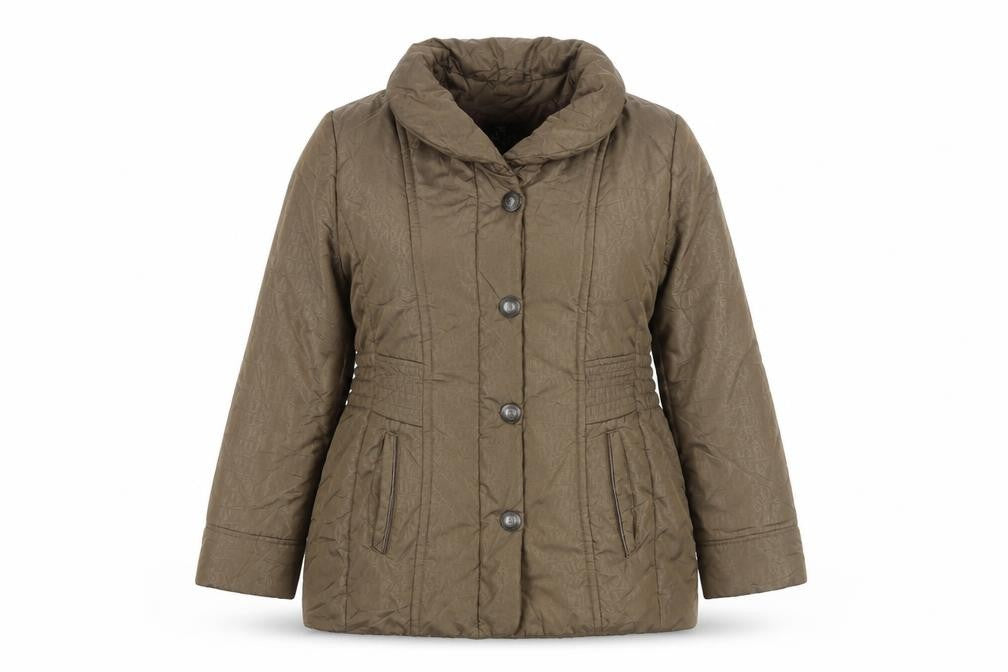 Womens UK Size 12 Barbara Lebek Brown Puffer Jacket