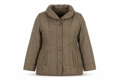 Womens UK Size 12 Barbara Lebek Brown Puffer Jacket