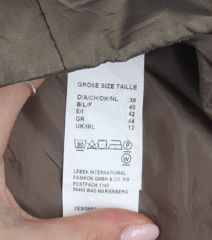 Barbara Lebek Women's Brown Size 12 Puffer Jacket