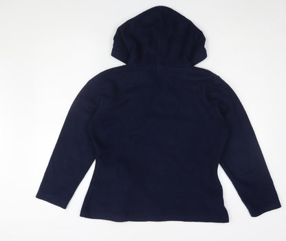New Look Girls Blue Full Zip Hoodie Size 14 Fleece