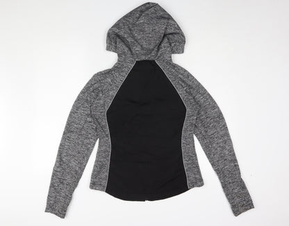 Workout Women's Grey Mid-Length Hoodie Jacket