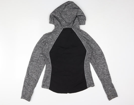 Workout Women's Grey Mid-Length Hoodie Jacket