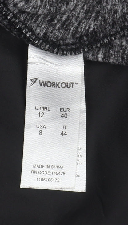 Workout Women's Grey Mid-Length Hoodie Jacket