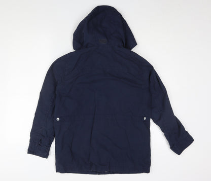 GapKids Boys Blue Parka Jacket 12-13 Years Hooded Mid-Length