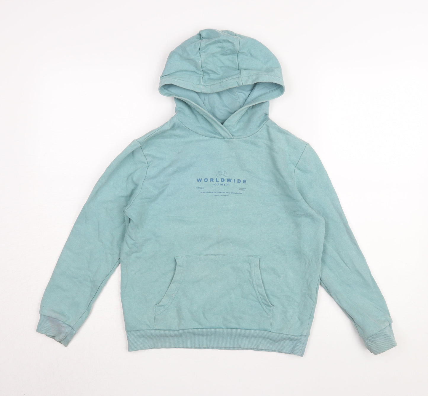 Marks and Spencer Girls Blue Pullover Hoodie 9-10 Years
