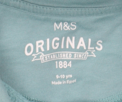 Marks and Spencer Girls Blue Pullover Hoodie 9-10 Years