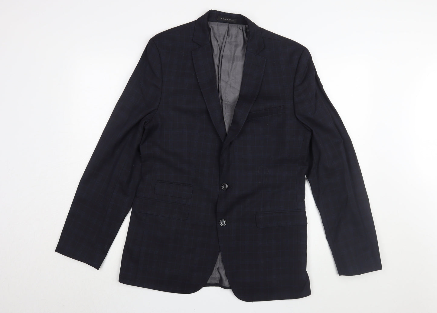 Mens UK Size 40 Zara Regular Black Suit Jacket