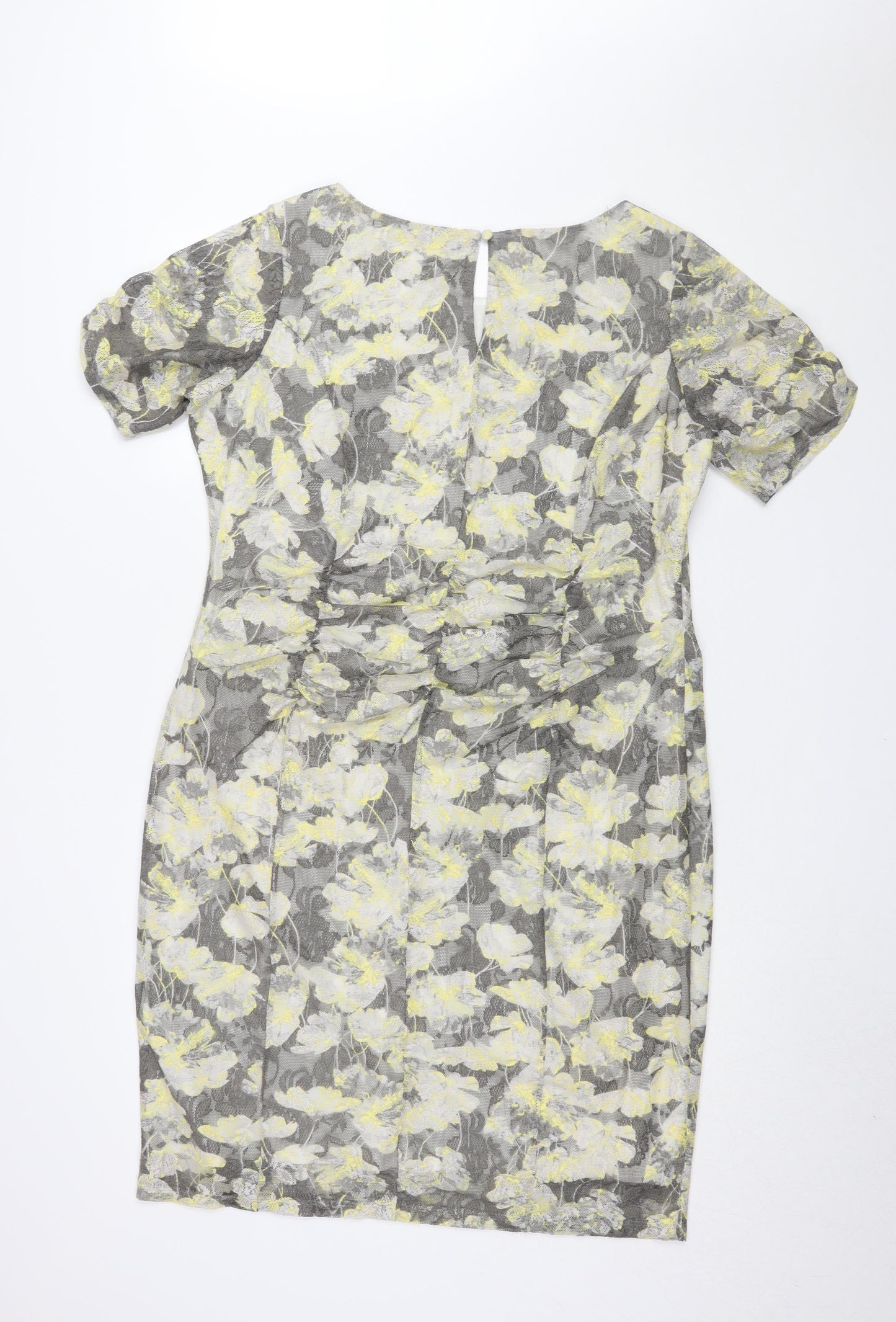 Marks and Spencer Women's Grey Floral Pencil Dress 20