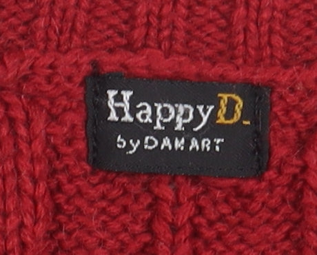 Happy D by Damart Women's Red Cable-Knit Jumper S
