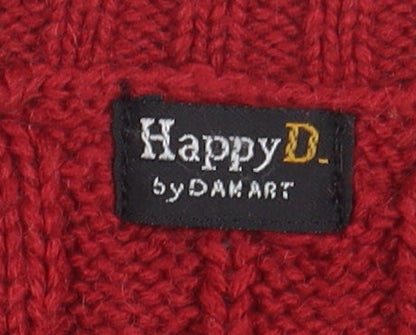Happy D by Damart Women's Red Cable-Knit Jumper S
