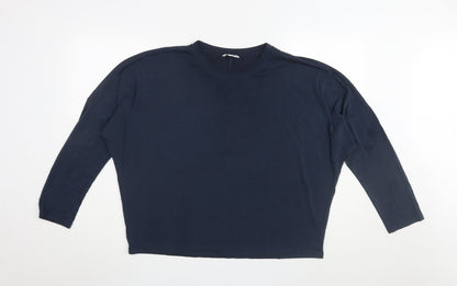 Womens UK Size M Monki Blue Basic T-Shirt