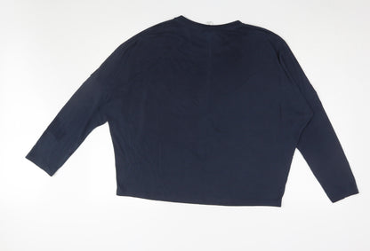 Womens UK Size M Monki Blue Basic T-Shirt