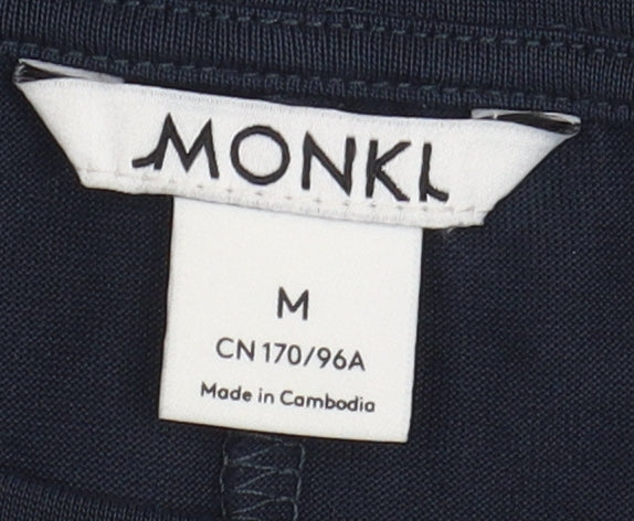 Womens UK Size M Monki Blue Basic T-Shirt