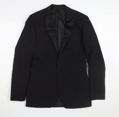 Mens UK Size 36 Occasions Regular Black Suit Tuxedo