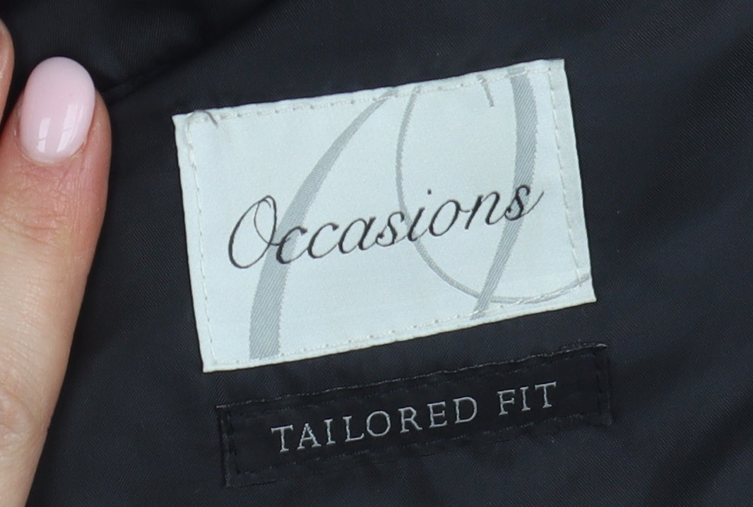 Mens UK Size 36 Occasions Regular Black Suit Tuxedo