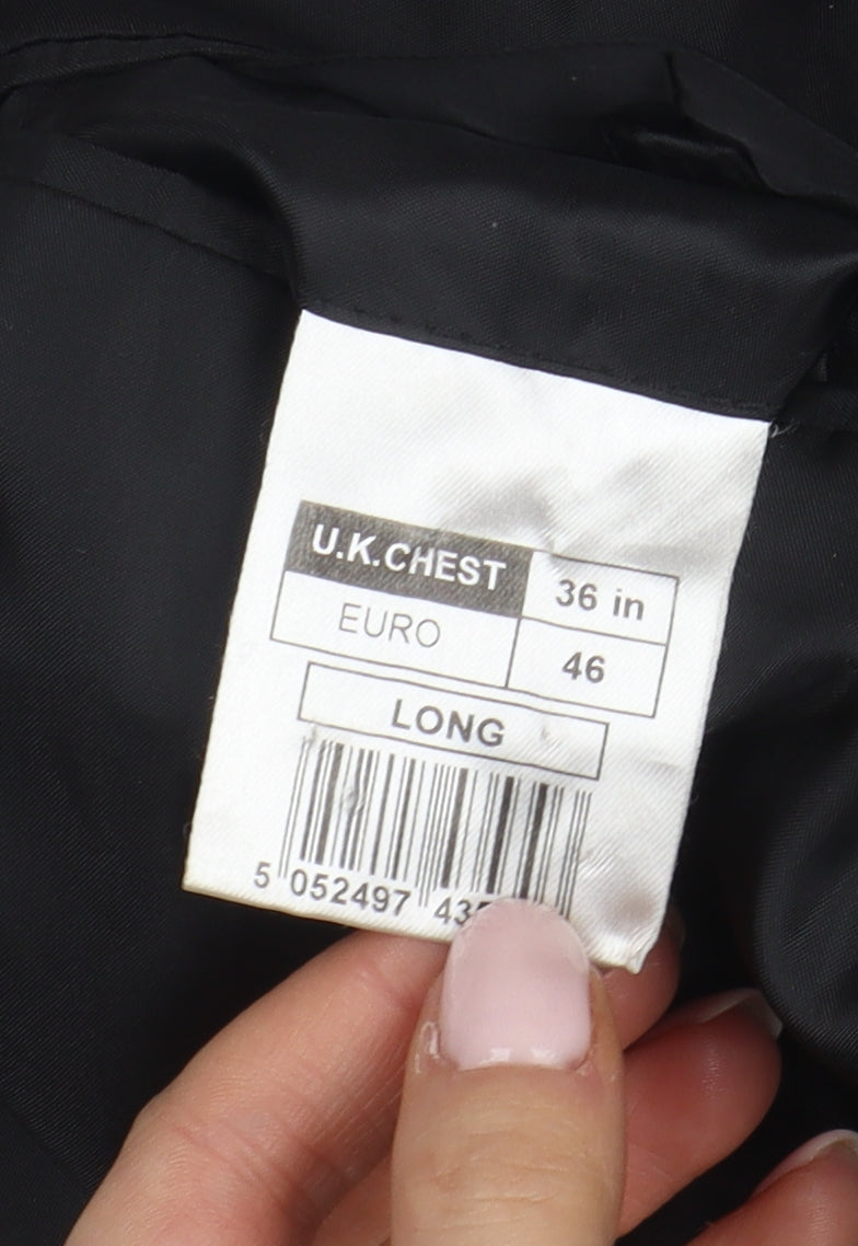 Mens UK Size 36 Occasions Regular Black Suit Tuxedo