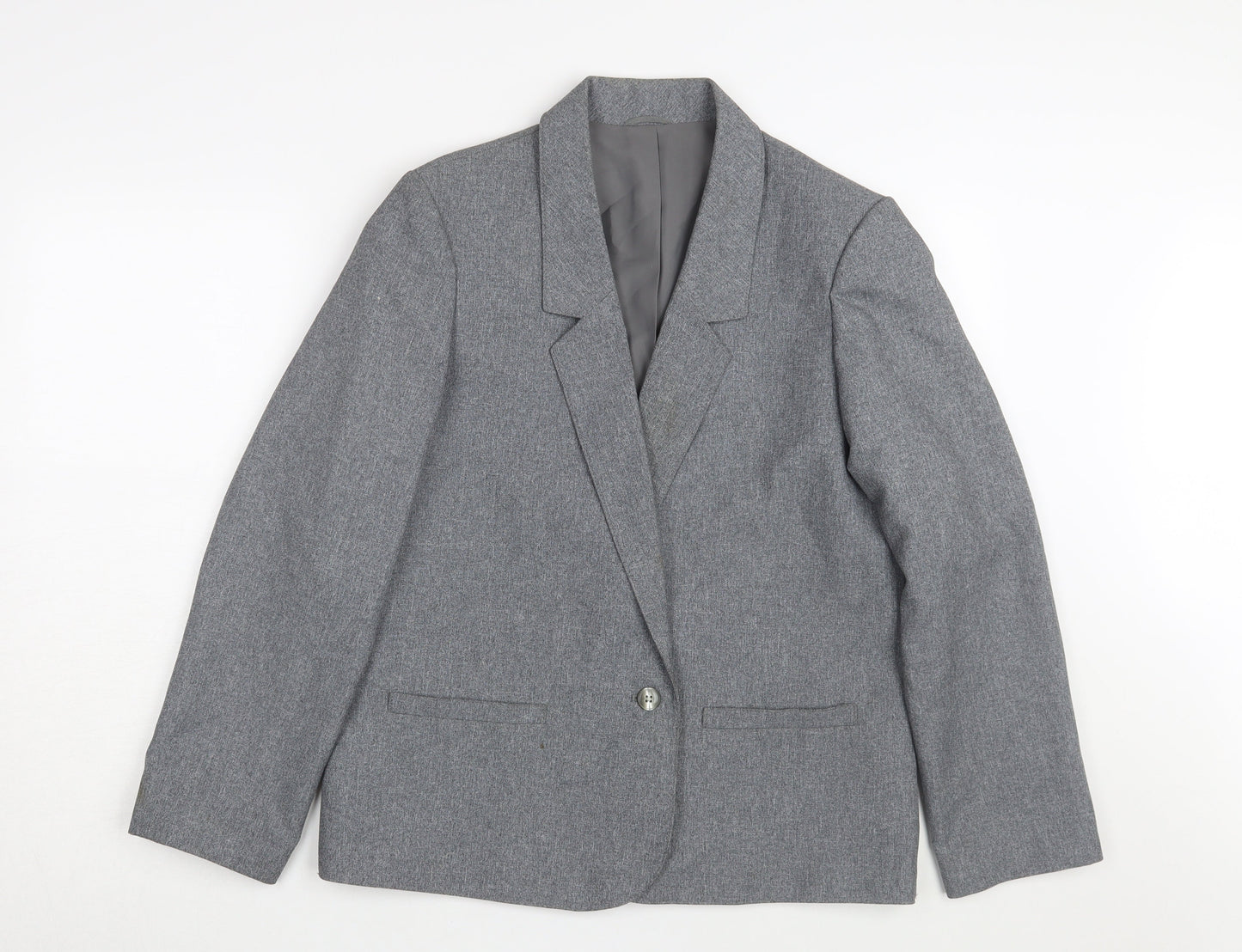 St Michael Women's Grey Blazer Jacket Size 14