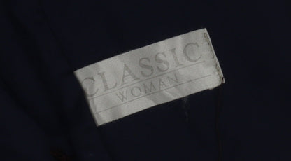 Classic Woman Women's Blue Trench Coat Size 10