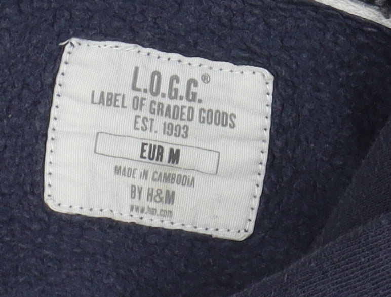 H&M Unisex Blue Pullover Hoodie Size 12