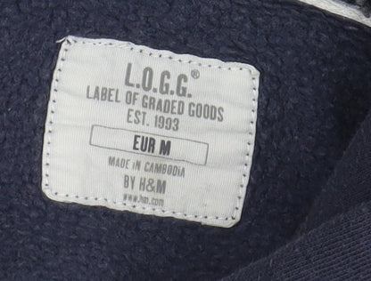 H&M Unisex Blue Pullover Hoodie Size 12