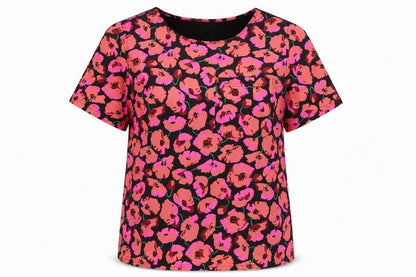 Womens UK Size 12 Warehouse Multicoloured Basic T-Shirt