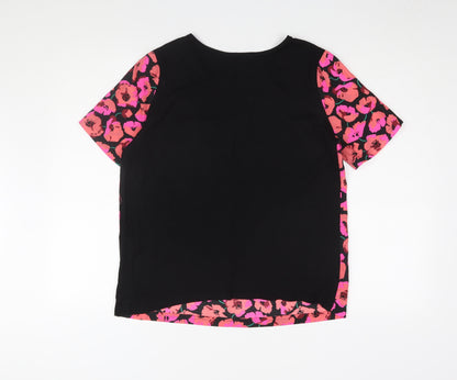 Womens UK Size 12 Warehouse Multicoloured Basic T-Shirt