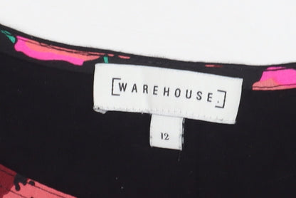 Womens UK Size 12 Warehouse Multicoloured Basic T-Shirt