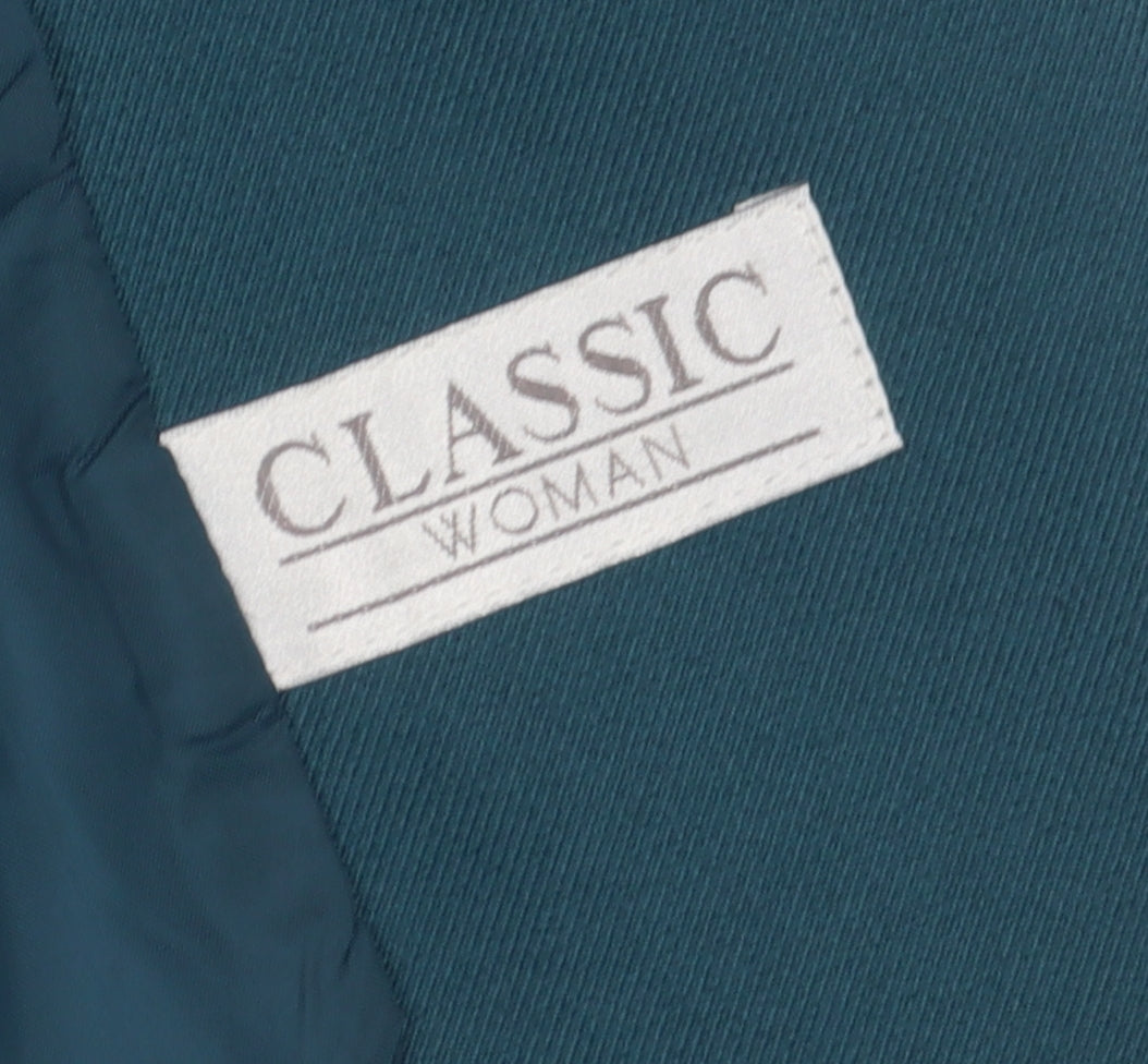 Classic Woman Green Blazer, Women's Size 14, Long, Formal
