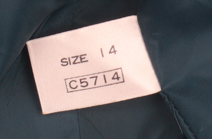 Classic Woman Green Blazer, Women's Size 14, Long, Formal