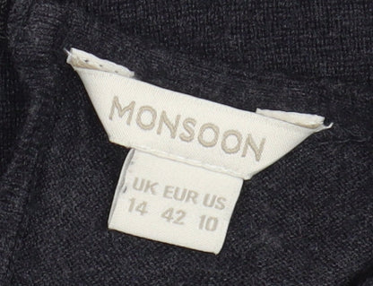 Womens UK Size 14 Monsoon Black  T-Shirt