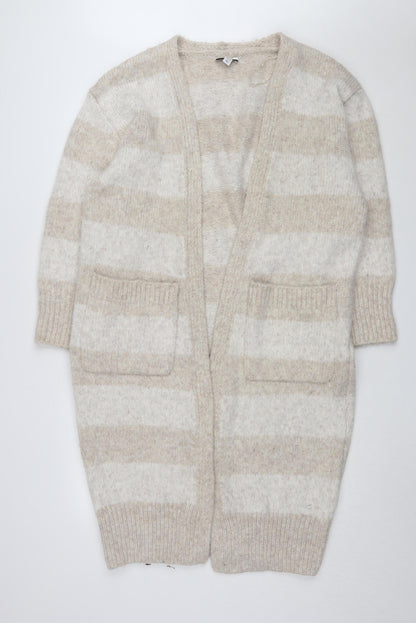 Womens UK Size M Topshop Beige Cardigan Jumper