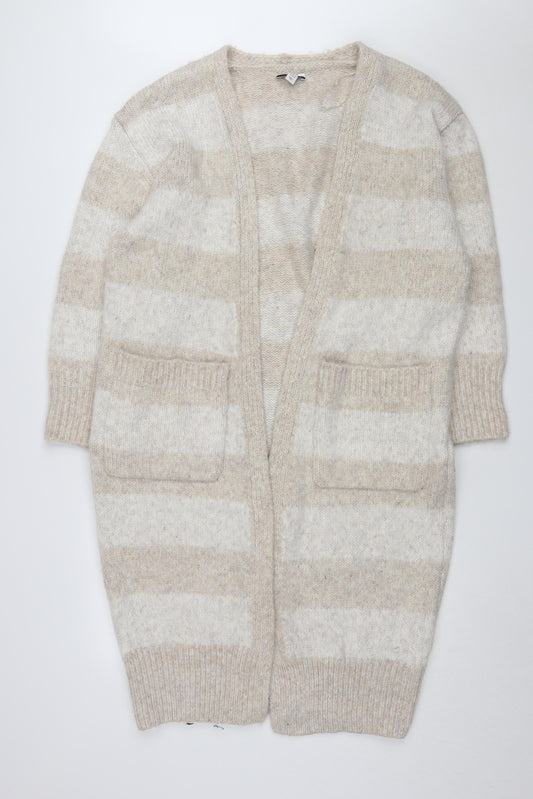 Womens UK Size M Topshop Beige Cardigan Jumper