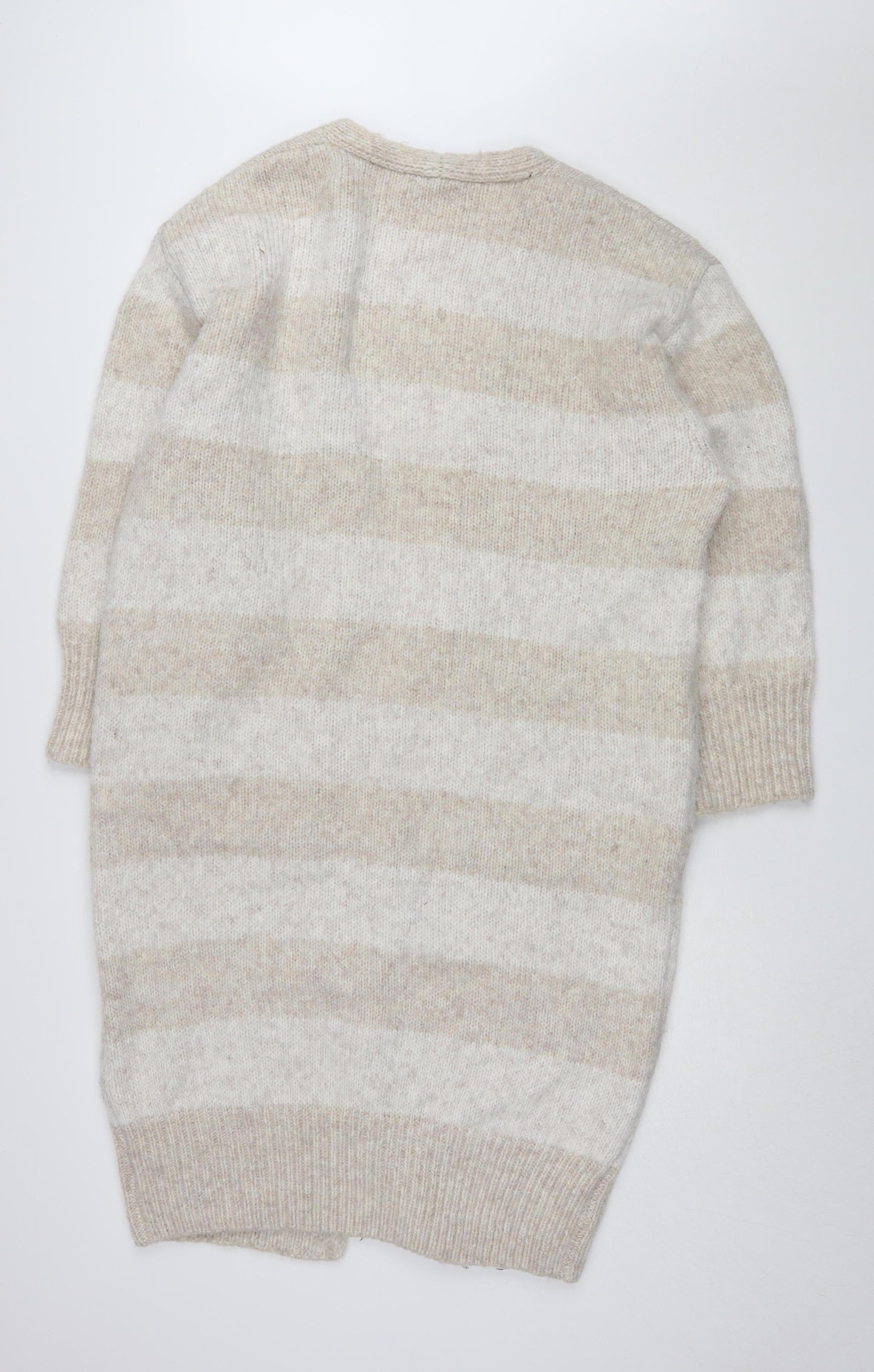 Womens UK Size M Topshop Beige Cardigan Jumper