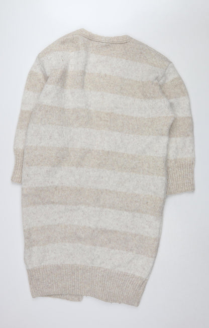 Womens UK Size M Topshop Beige Cardigan Jumper