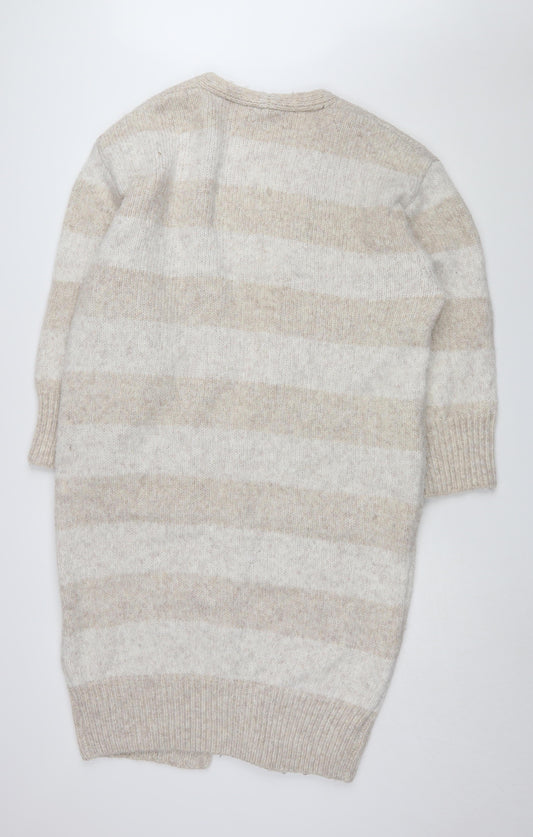 Womens UK Size M Topshop Beige Cardigan Jumper
