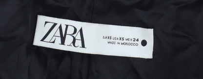 Zara Women's Brown Double-Breasted Blazer XS