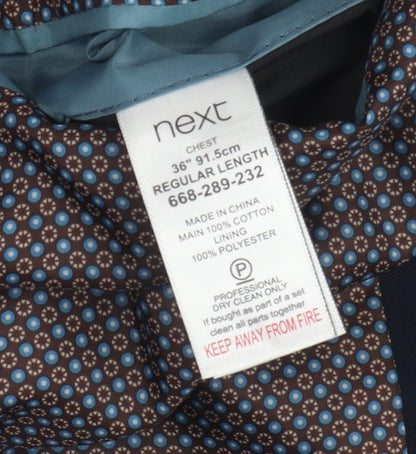 Mens UK Size 36 NEXT Regular Blue Suit Jacket
