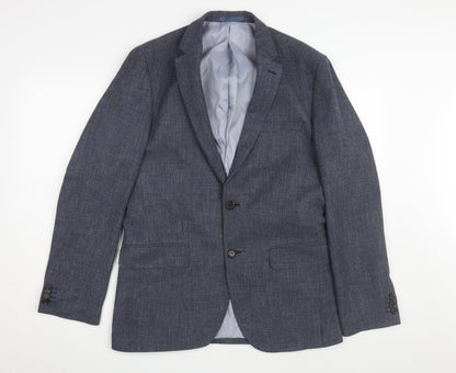 Mens UK Size 38 Marks and Spencer Regular Blue Suit Jacket