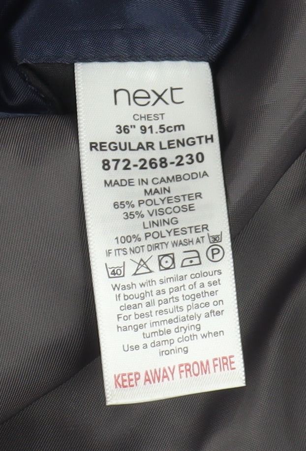 Mens UK Size 36 NEXT Regular Blue Suit 2 Piece