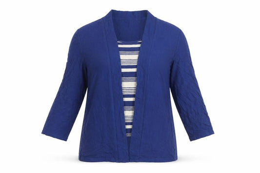 Womens UK Size 12 Eastex Blue Kimono Blouse