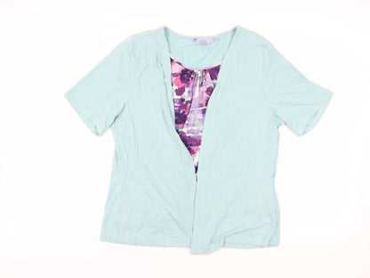 Womens UK Size 18 Honor Millburn Blue Basic T-Shirt