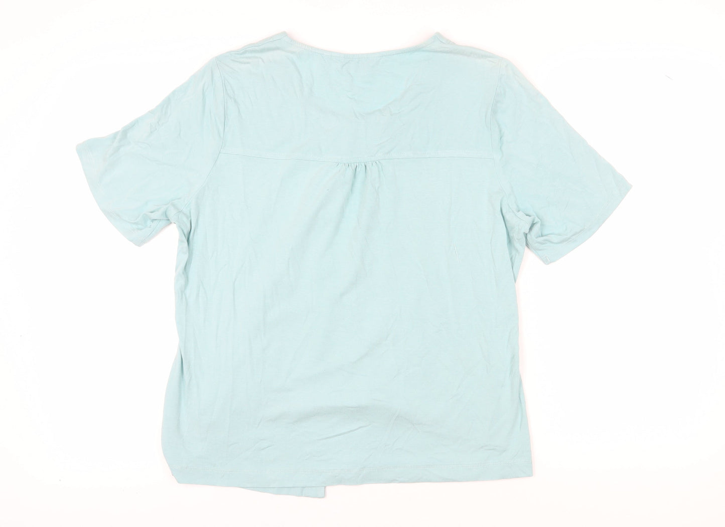 Womens UK Size 18 Honor Millburn Blue Basic T-Shirt